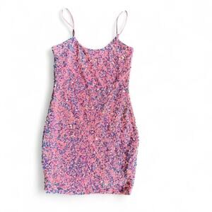 Lucy in the sky pink Sequin dress